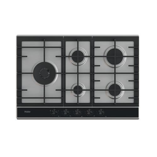 Haier HAHG7WL5XH Gaskochfeld Einbau | Edelstahl, Einbauversion, 74.5 cm