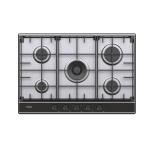 Haier HAHG74S2X Gaskochfeld einbau Edelstahl, Einbauversion, 74.5 cm