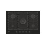 Haier HAVG75S2BPB Gaskochfeld einbau Schwarz, Einbauversion, 74.5 cm