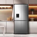 Hisense RQ5P470SMIE Kühl-gefrierkombination Freistehend | Klasse E | 482 L, No Frost (Kühlschrank), 8 kg/24 h