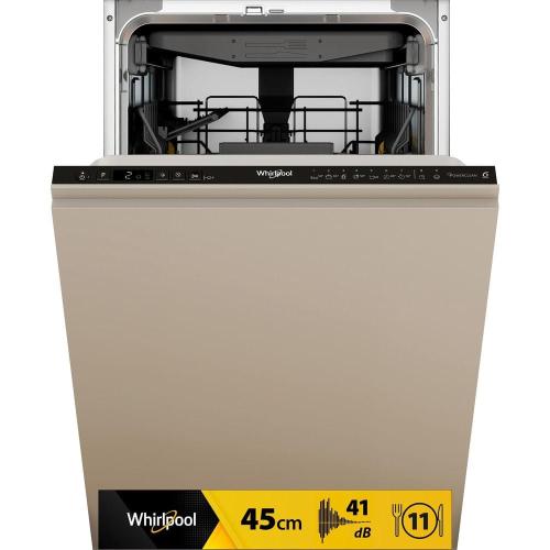 Whirlpool WH6IC11BS7LSA0 Lave-vaisselle Entièrement intégré | Classe énergétique C | Entièrement escamotable, Compacte (45 cm), Noir