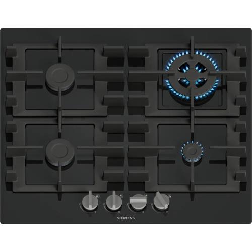 Siemens EN6B6HK40 Gaskochfeld Einbau | Schwarz, Einbauversion, 60 cm