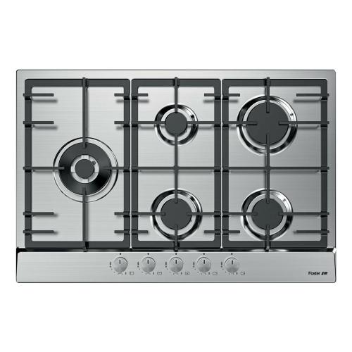 Foster 7018032 Gaskochfeld einbau Edelstahl, Einbauversion, 75 cm