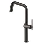 Gessi HABITO Girevole Black Metal Brushed PVD - 60650#707 Mitigeur Évier | Métal noir brossé PVD, Bec pivotant 360°, Débit réglable