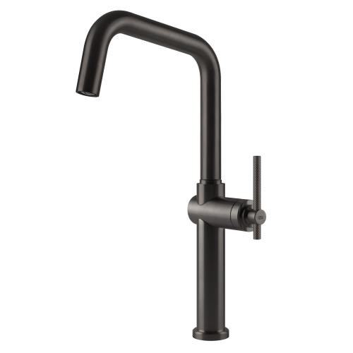 Gessi HABITO Girevole Black Metal Brushed PVD - 60650#707 Einhandhebelmischer Spülbecken | Gebürstetes Schwarzmetall PVD, 360° schwenkbarer Auslauf, Regulierbarer Durchfluss