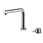 Gessi SU&GIU Sottofinestra Chrome - 50109#031 Grifo monocomando Fregadero | Cromo brillante, Caño abatible bajo ventana, Altura reducida bajo ventana