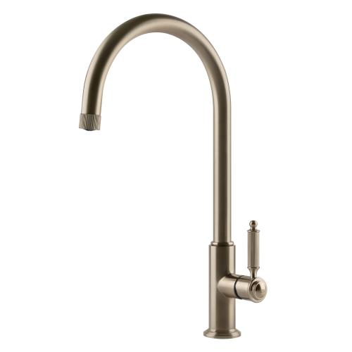 Gessi VENTI20 Girevole Finox Brushed Nickel - 60620#149 Grifo monocomando Fregadero | Níquel cepillado Finox, Caño giratorio 360°, Caudal ajustable