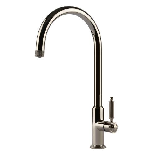 Gessi VENTI20 Girevole Nickel PVD - 60620#720 Einhandhebelmischer Spülbecken | Nickel Glänzend Pvd, 360° schwenkbarer Auslauf, Regulierbarer Durchfluss