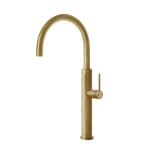 Gessi GESSI 316 Girevole Brass Brushed PVD - 60020#727 Grifo monocomando Fregadero | Latón Cepillado Pvd, Caño giratorio 360°, Caudal ajustable