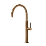 Gessi GESSI 316 Girevole Warm Bronze Brushed PVD - 60020#726 Grifo monocomando Fregadero | Bronce cálido cepillado PVD, Caño giratorio 360°, Caudal ajustable