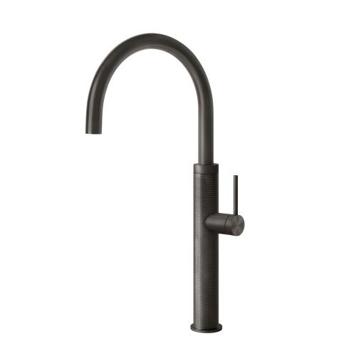 Gessi GESSI 316 Girevole Black Metal Brushed PVD - 60020#707 Mitigeur Évier | Métal noir brossé PVD, Bec pivotant 360°, Débit réglable