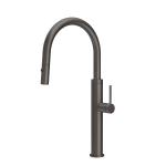 Gessi GESSI 316 Due Getti Black Metal Brushed PVD - 60022#707 Mitigeur Évier | Métal noir brossé PVD, Double jet commutable, Jet normal et vaporisé