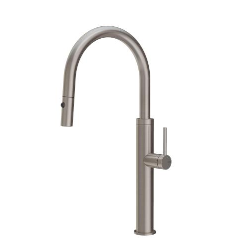 Gessi GESSI 316 Due Getti Steel Brushed - 60022#239 Mitigeur Évier | Acier Inoxydable Brossé, Double jet commutable, Jet normal et vaporisé