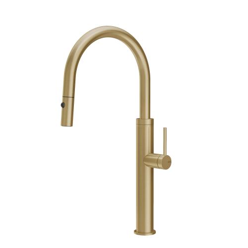 Gessi GESSI 316 Due Getti Brass Brushed PVD - 60022#727 Mitigeur Évier | Laiton Brossé Pvd, Double jet commutable, Jet normal et vaporisé