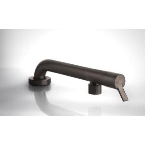 Gessi SU&GIU Sottofinestra Black Metal Brushed PVD - 60071#707 Einhandhebelmischer Spülbecken | Gebürstetes Schwarzmetall PVD, Unter-Fenster-Klappauslauf, Geringe Höhe unter Fenster