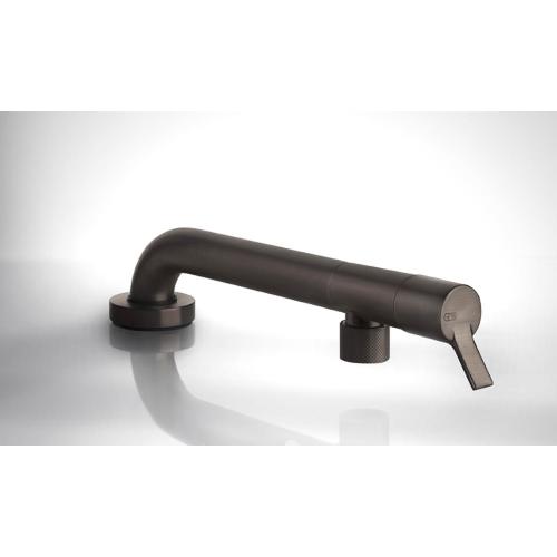 Gessi SU&GIU Sottofinestra Black Metal Brushed PVD - 60071#707 Einhandhebelmischer Spülbecken | Gebürstetes Schwarzmetall PVD, Unter-Fenster-Klappauslauf, Geringe Höhe unter Fenster