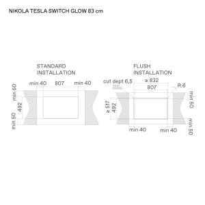 elica NIKOLATESLA SWITCH GLOW RAW BR/A/83 - PRF0200583 Induction hob with integrated extractor hood Built-in | Class A+ | Raw finish brushed, touch controls, LED edge light